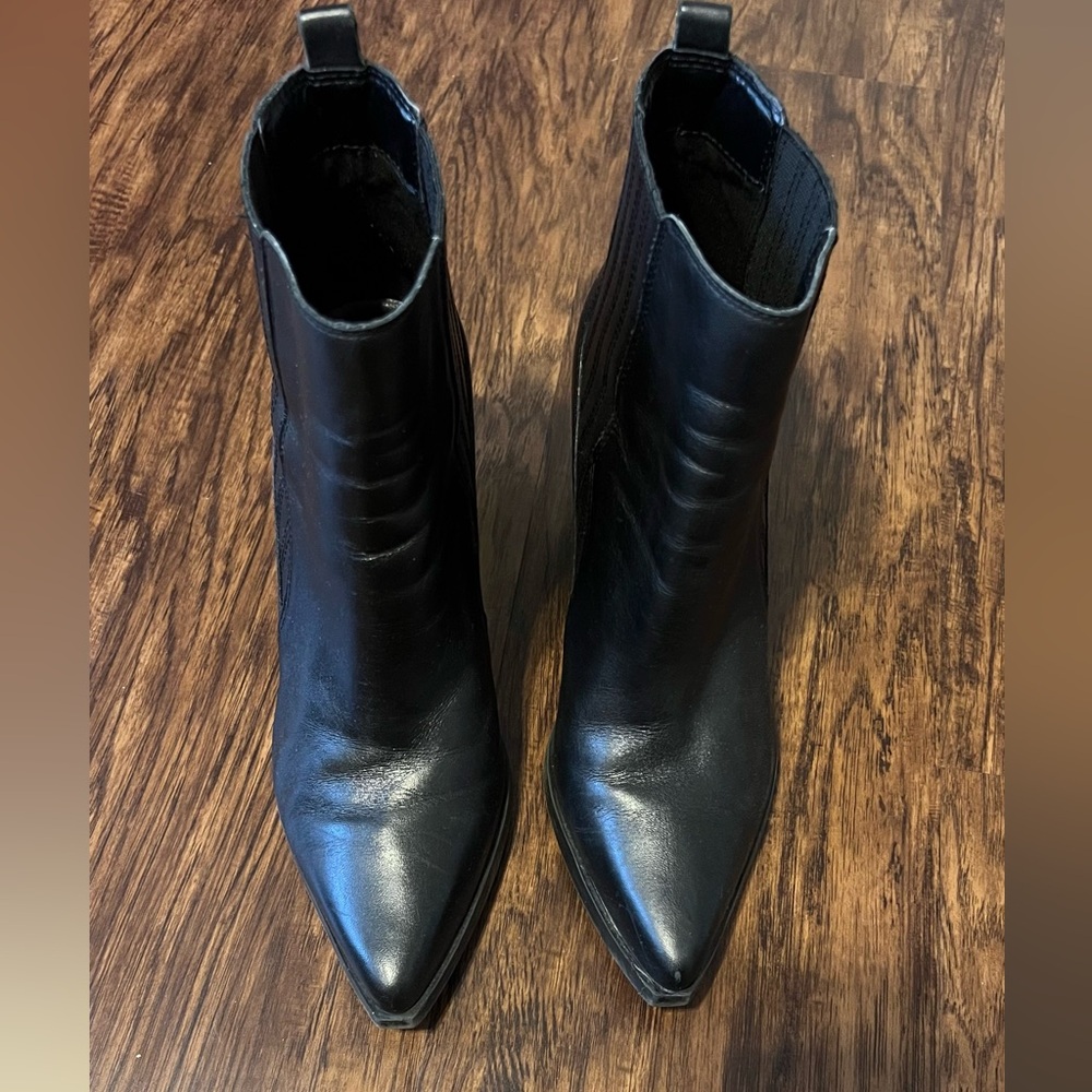 Marc Fisher Sleek Black Ankle Booties